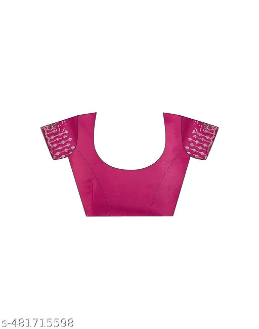 SATRANI Satin Pink Saree with Satin Blouse