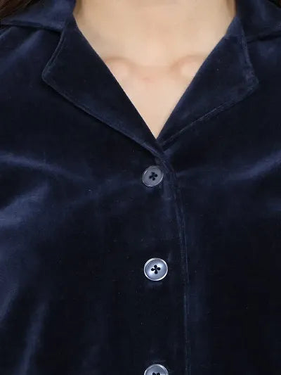 9 Impression Women Velvet Lapel Collar Jackets 