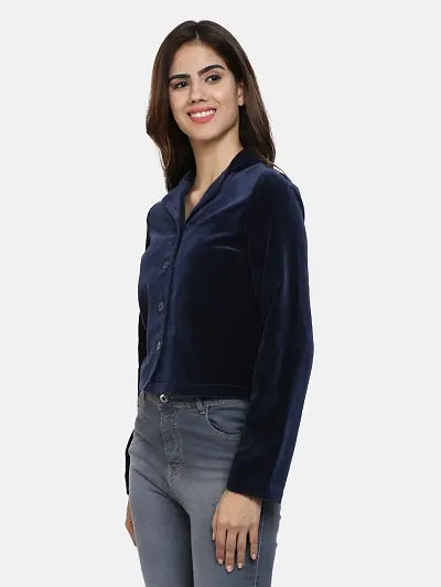 9 Impression Women Velvet Lapel Collar Jackets 