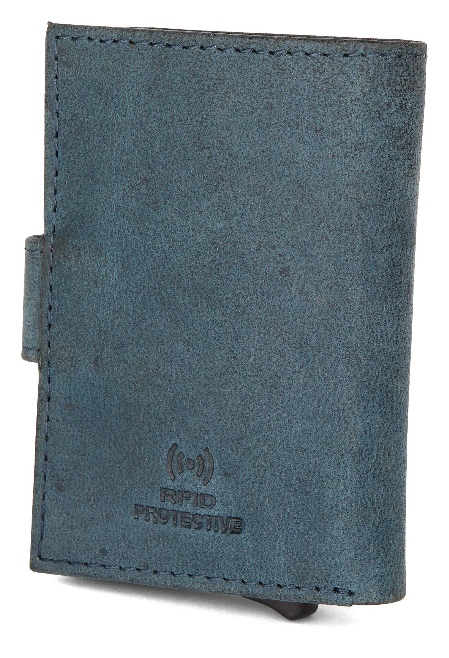 WildHorn Blue Leather Men's Wallet and Card Holder (RAKHIGIFT1173)