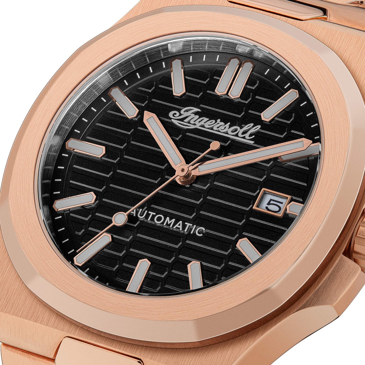 Ingersoll The Catalina Automatic Mens Watch with Black Dial and Stainless Steel Bracelet - I11802