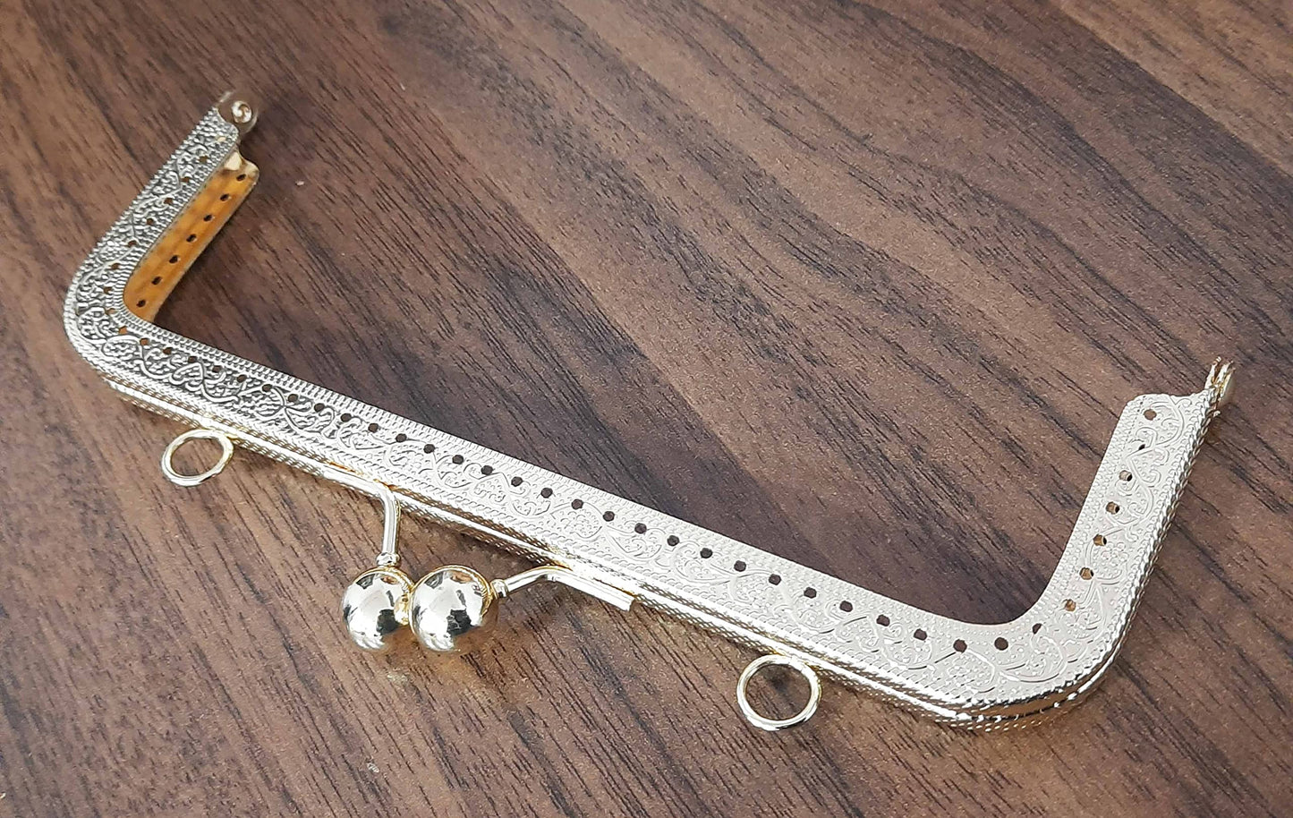 Tia Purse, Clutch Bag Making Metal Frames, Heavy Quality and Premium Finish (Golden Premium Frame -Rectangle-7Inch-4Pc)