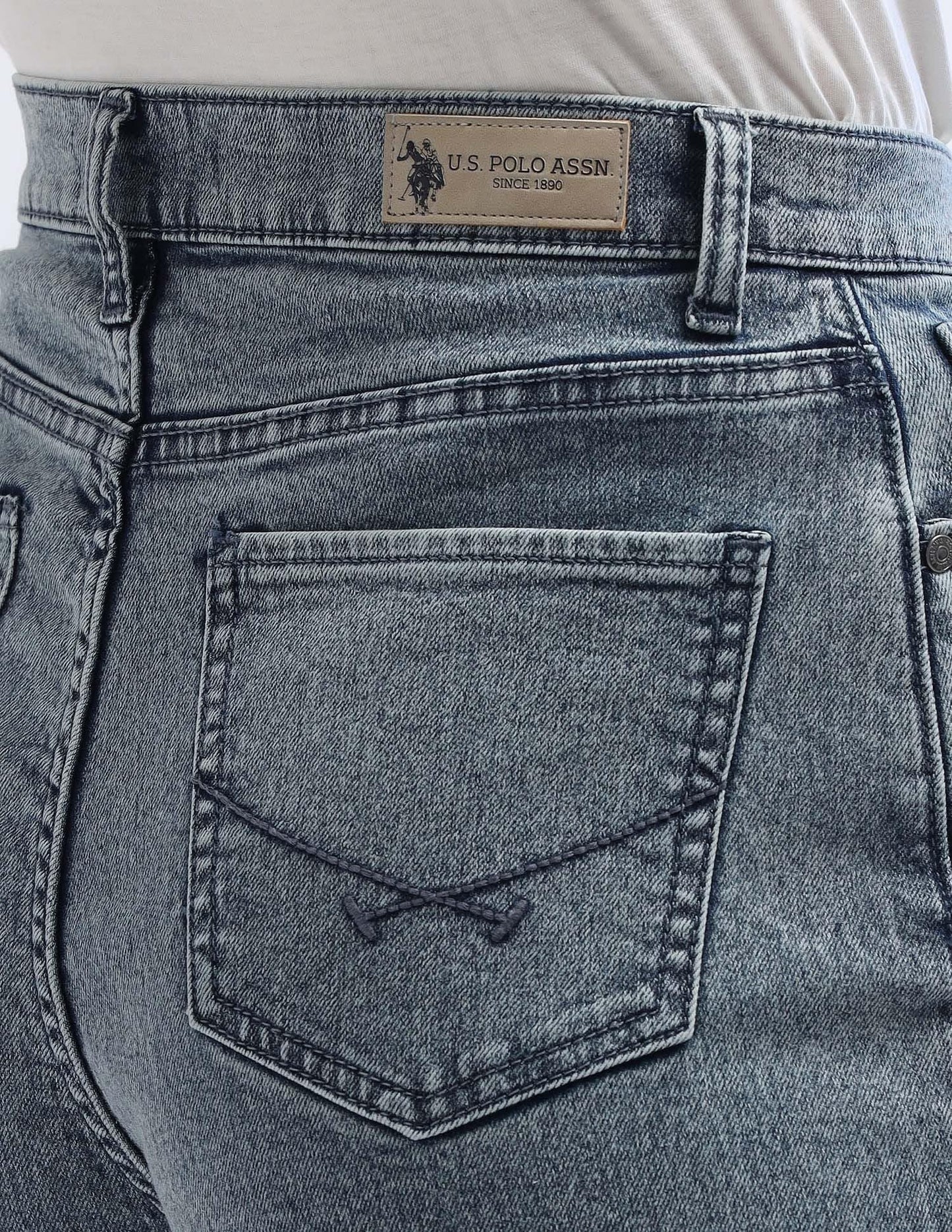 U.S. POLO ASSN. High Rise Wideleg Jeans (UWAW24JEN227_Blue_30)