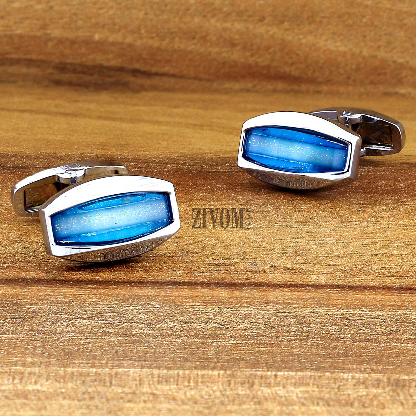 Zivom® World Map Crystal Green Silver Brass Office Formal Shirt Blazer Cufflinks Pair Men Gift Box