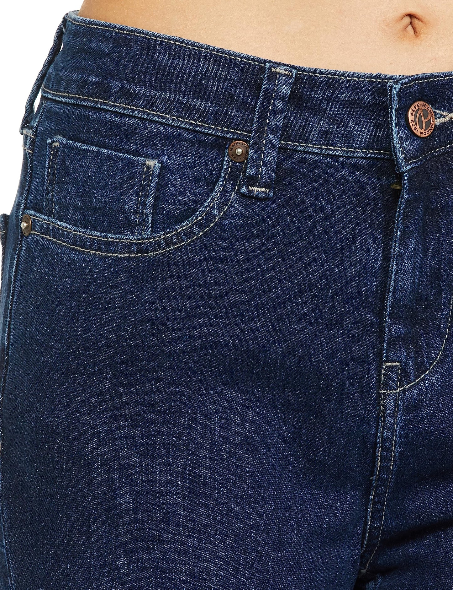 Pepe Jeans Women's High Rise Bootcut Fit Jeans Dark Used