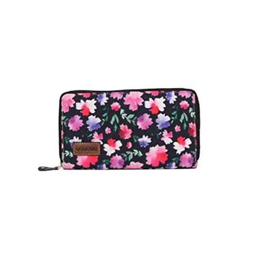 ASTRID Multicompartment Top Zipper Closure Wallet for Girls and Women (Multicolor) 