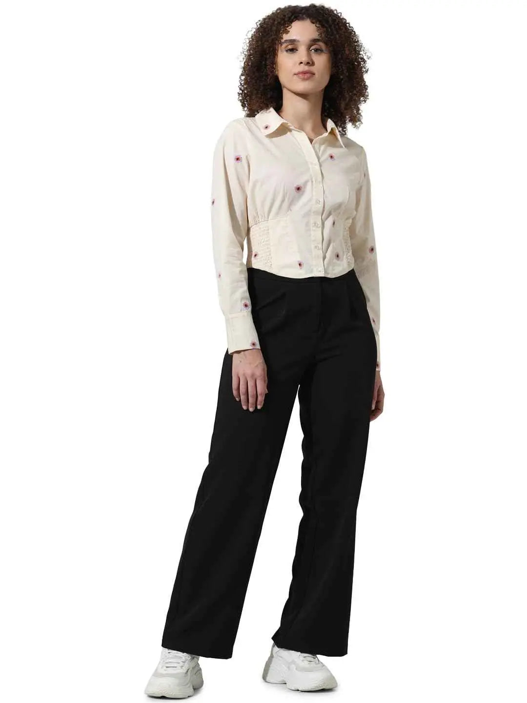 Allen Solly Women's Solid Regular Fit Shirt (AHSFGRGPI18825_White M) SaumyasStore