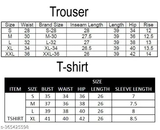 GORANGI Women's Chic & Trendsetting T-Shirt and Trouser Set SaumyasStore