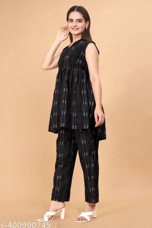 Latest trendy Woven Design western wear Top & bottom set (Cord set) SaumyasStore