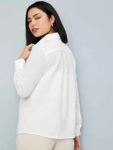 Max Women's Regular Fit Shirt (BRE17_Ivory SaumyasStore
