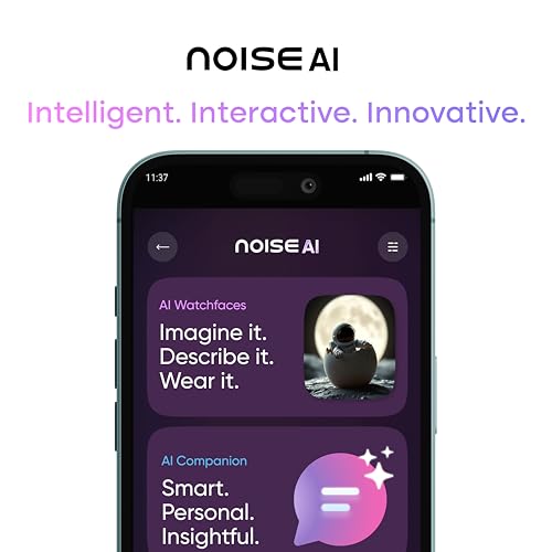 Noise Pro 6 Smart Watch:Intelligent AI, Endless AI Watch Faces, AI Companion, 1.85” AMOLED, EN2 Processor, Nebula UI 2.0, Emergency SOS, Compatible with iOS & Android(Rose-Gold Link) SaumyasStore