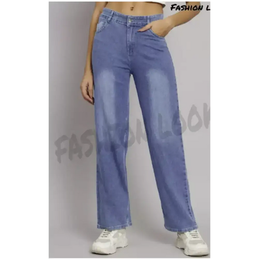 Stylish Fancy Denim Solid Jeans For Women