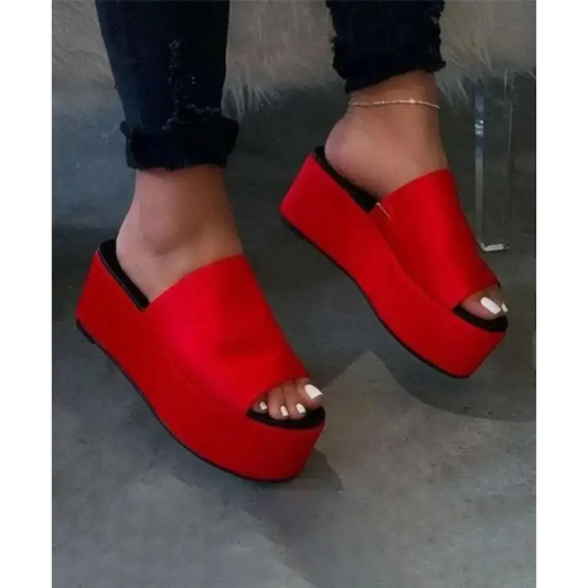 Stylish Red Synthetic  Heels For Women