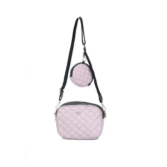 Stylish parachute check sling bag with pouch