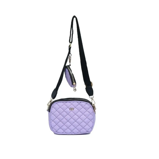 Stylish parachute check sling bag with pouch