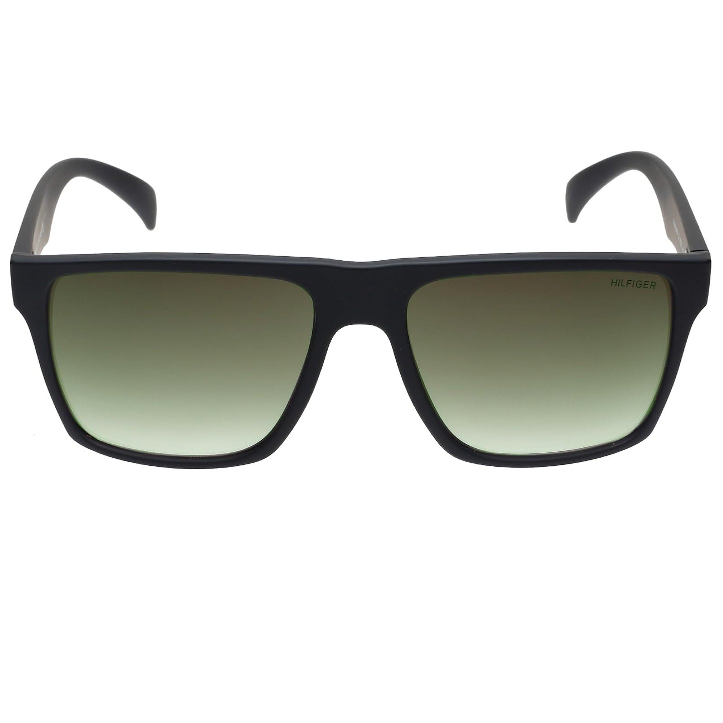 Tommy Hilfiger|Black Full Frame Square Sunglasses|100% UV Protected (Uv 400) Green Gradient Faded Lens|Men's|Large|TH WALLACE C2 57 S SaumyasStore