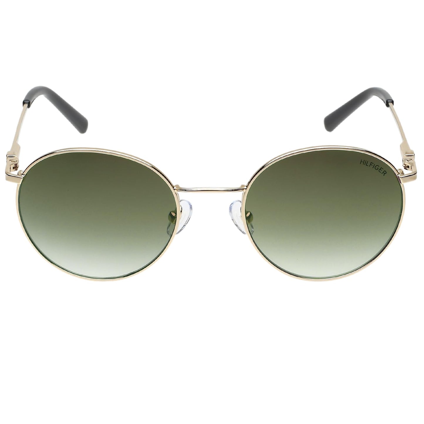 Tommy Hilfiger|Gold Full Frame Oval Sunglasses|100% UV Protected (Uv 400) Green Gradient Faded Lens|Men's & Women's|Small|TH COLTER C2 51 S SaumyasStore