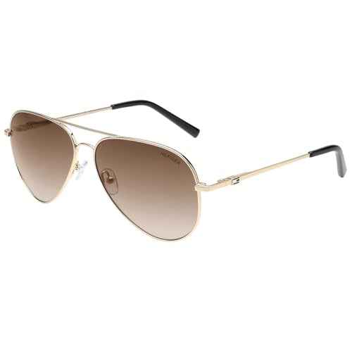 Tommy Hilfiger|Gold Full-rim Frame Aviator Sunglasses|100% UV
