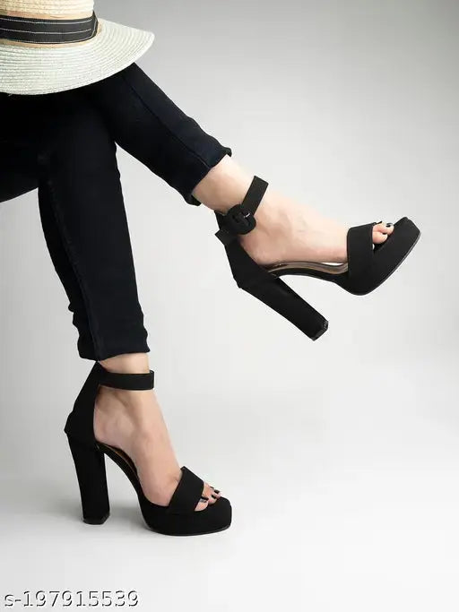 Women Black Heels SaumyasStore