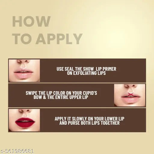 RED 4 Lip Love Matte Liquid Lipstick | Transfer Proof | Smooth Texture | Hydrating | Long Lasting | Water-proof Full Coverage Liquid Lipstick (122,7ml)