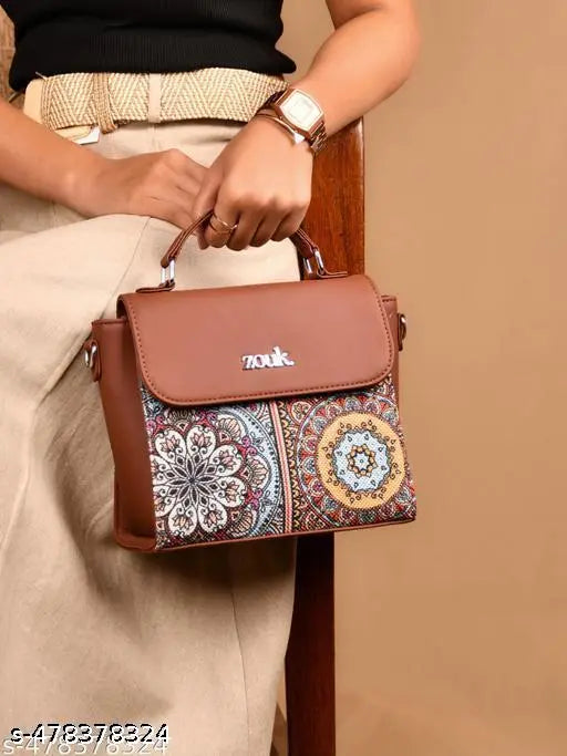 Zouk Multicolor Mandala Print Statement Sling Bag
