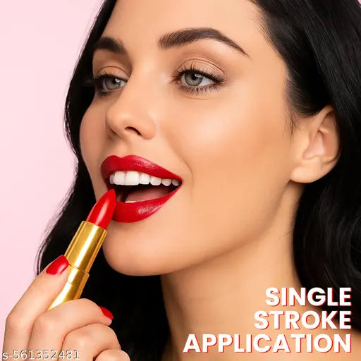 Seven Seas Vivid Matte Lipstick | Smooth Finish Lipstick for Women (51 Red Blush)