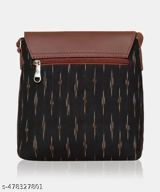 Zouk Ikat GreRed Flap Sling Bag