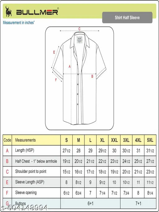 BULLMER Trendy Regular Fit Cotton Blend Printed Casual Half Sleeve Shirt for Men | Stylish Mens Casual Shirts | Shirts for Men