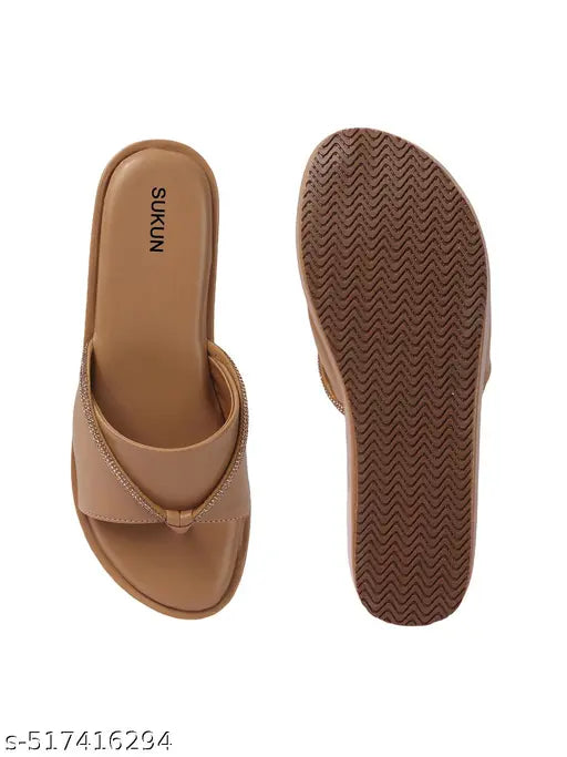 Sukun Beige Heel Slipper step in Style