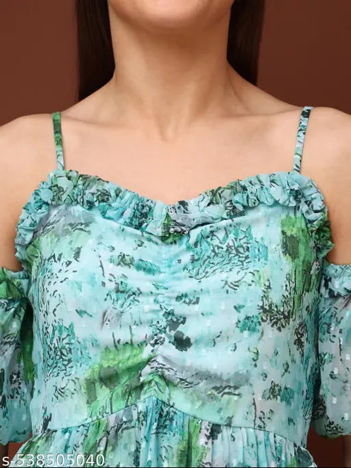 Milost Women's Fit & Flared Short Sleeve Dress