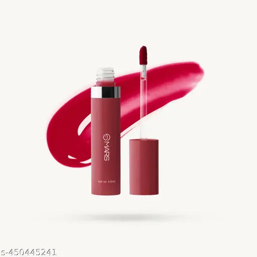 MARS Drip Lip Mist for Women | Dual Function | Buildable Color | Glossy Finish | Long-Lasting | Hydration | Light-Weight Formula | Non-Patchy Reapplication | (4.5 ml) (04-Strawberry Drip)