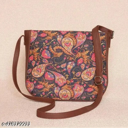 Zouk Paisley Print U-Shaped Sling Bag