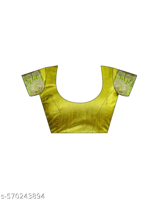 SATRANI Georgette Green Saree with Silk Blouse