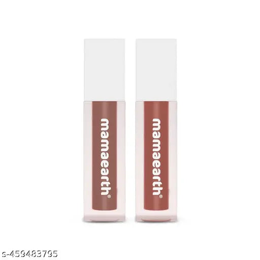 Mamaearth Feather Light Liquid Matte Mini Lipstick Duo(1.2 ml X 2) 16-Hour Long Stay | Weightless & Non-Drying | Made Safe Certified