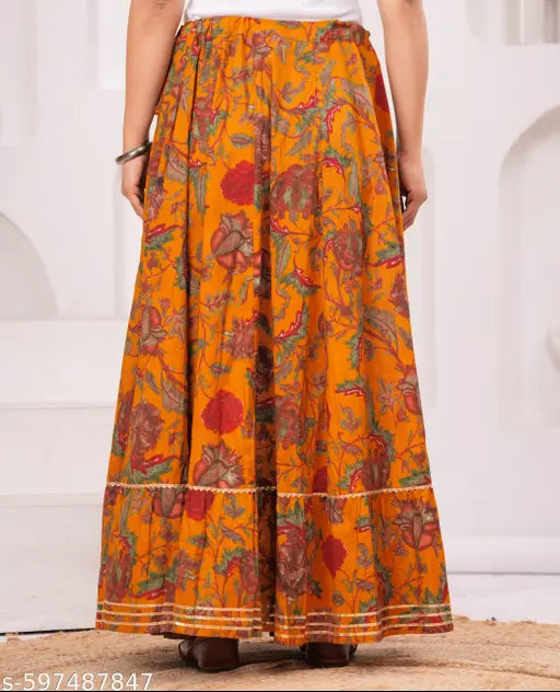 Clothy N Wave Women's Printed Flared Skirt