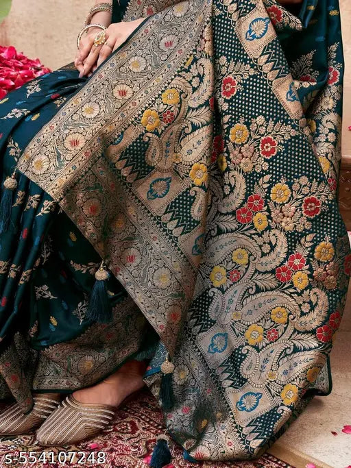 PACK OF 1 WOMEN SATIN JACQUARD CREPE MORPEACH SAREE CHIFFON BLEND SAREE FLORAL PRINTED SAREE DIGITAL PRINT SAREE CASUAL WEAR SAREE SAREE WITH BLOUSE PIECE SAREE FOR WOMEN SOFT FABRIC SAREE STYLISH SAREE FOR LADIES CREPE MORPEACH SAREE CHIFFON BLEND S