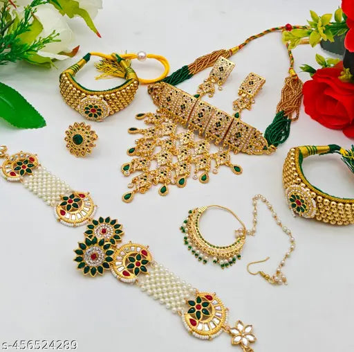 Latest collection of rajasthani rajputi jewellery combo set for girls and women