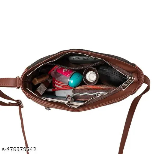 Zouk Ikat GreRed U-Shaped Sling Bag