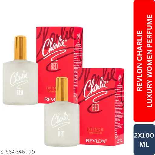 Revlon Charlie Red Premium Luxury Perfume for Women | Long-Lasting Floral Fragrance | 100 ml, Pack of 2