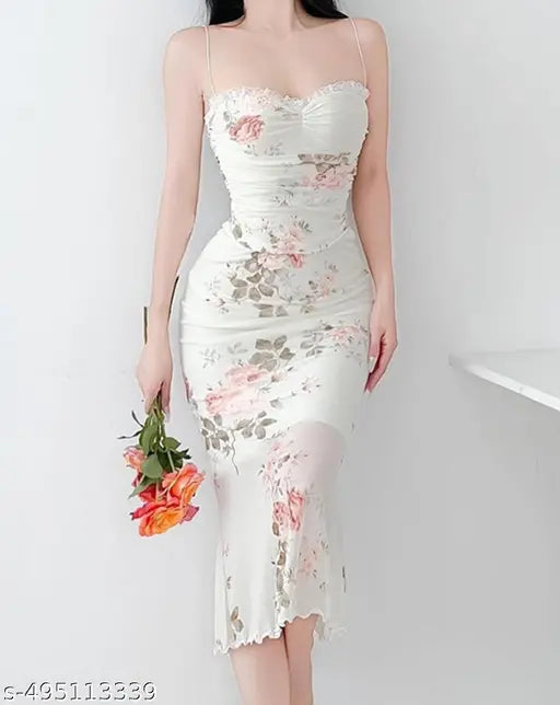 White imported net dress