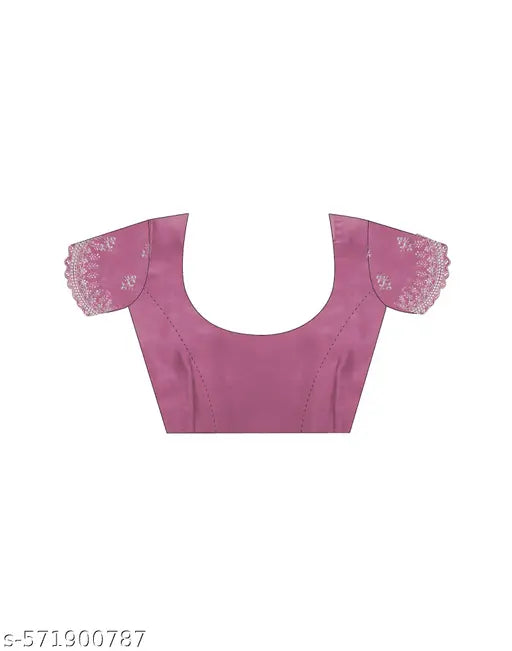 Tissue Silk Purple Saree with Tissue Silk Blouse