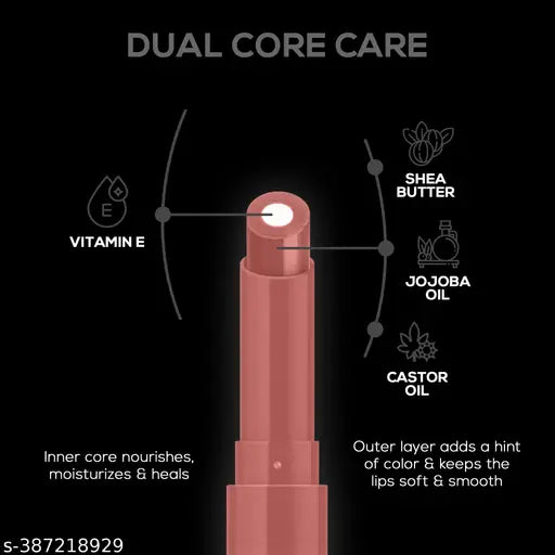 RENEE Lip Fix Lip Balm 02 Nutmeg 1.6 Gm, Heals Lightens & Nourishes | Dual Core Care Enriched with Vitamin E, Shea Butter & Jojoba Oil for Dry & Chapped Dry Lips