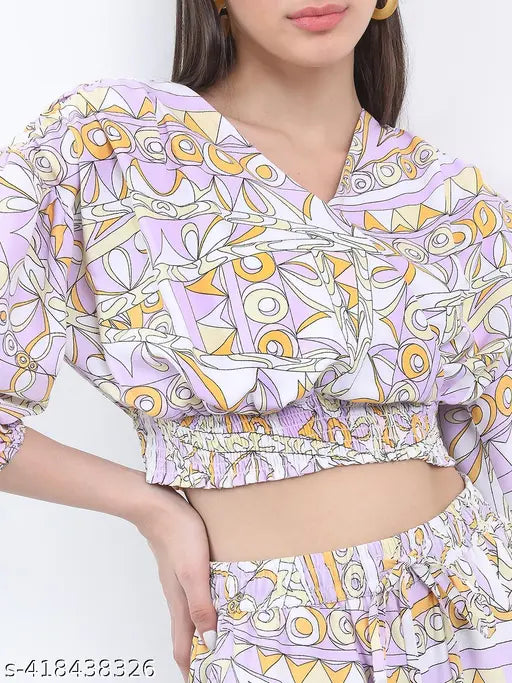 Ketch Women's V Neck Top & Bottom Sets