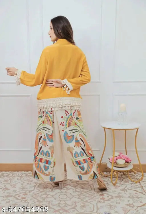 A Cut top with Beautiful Digital Print Plazoo For Women girls and soulmate