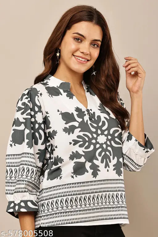 Women's Boho-Chic Printed Tunic Top