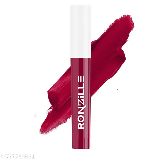 Ronzille Matte Liquid Lipstick & Lip Gloss Set (Red Edition,12ml)