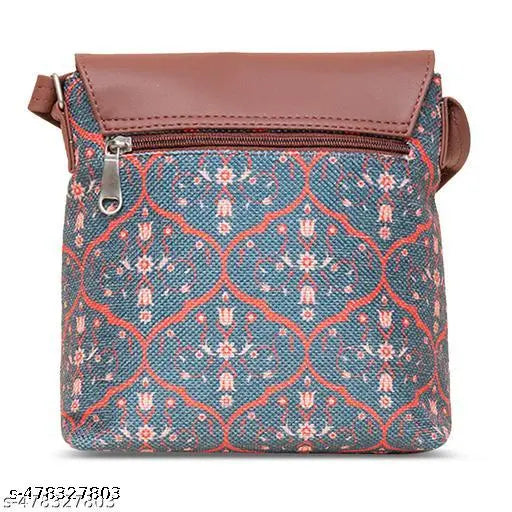 Zouk Sheesh Mahal Jaali Motif Flap Sling Bag