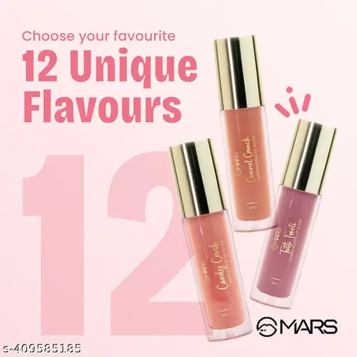 MARS Candylicious Colored Lip Gloss for Women | Hydrating & High Shine | Lightweight Weight & Comfortable | Non-Sticky | Enriched with Vitamin-E, (4.0ml) ( 06-CHOCOLATE )