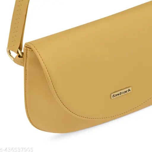 Fastrack Women's Structured Sling Bag Yellow