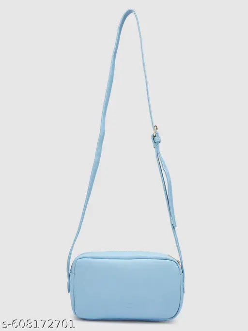 Globus Women Iceberg Blue Textured Casual Sling Bag